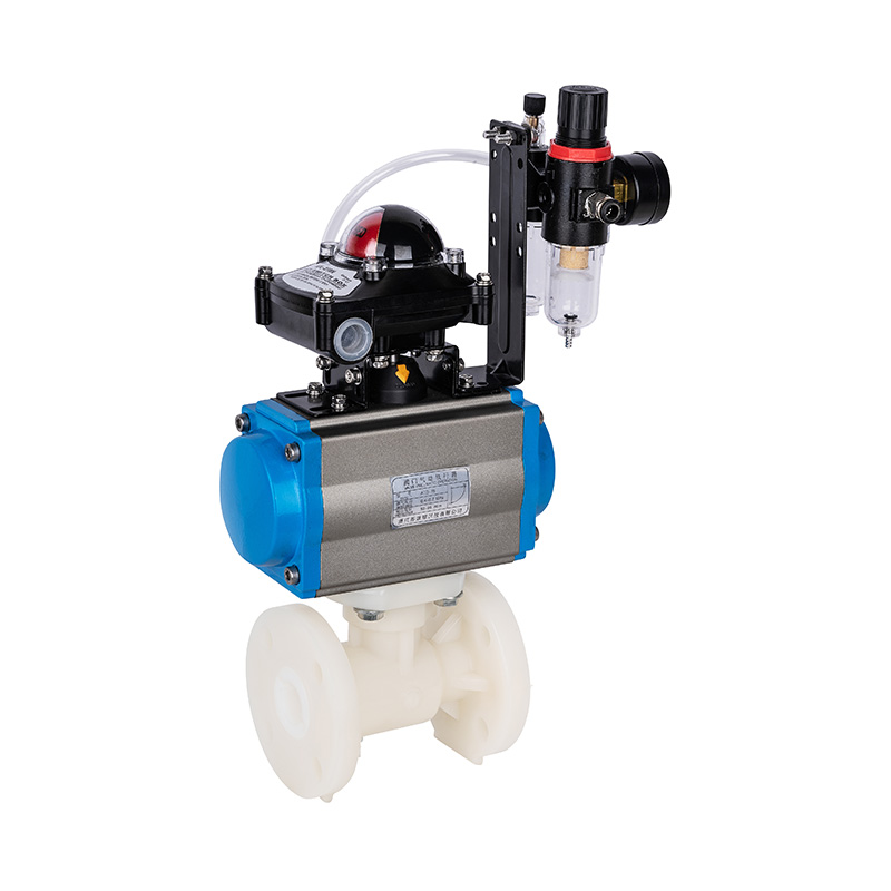 PVDF Q641F-10F 氣動法蘭球閥 DN20-300 20A-300A日標(biāo)