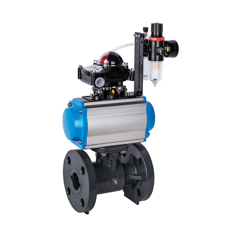 PVC-U Q641F-10U 氣動法蘭球閥 DN15-300 1/2