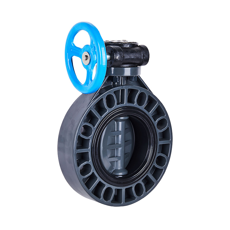 PVC-U D371X-10U 蝸輪蝶閥 DN40-1000 1-1/2